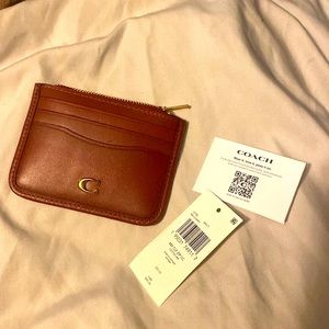 NWT Coach Hayden Card Holder - Cherry Color